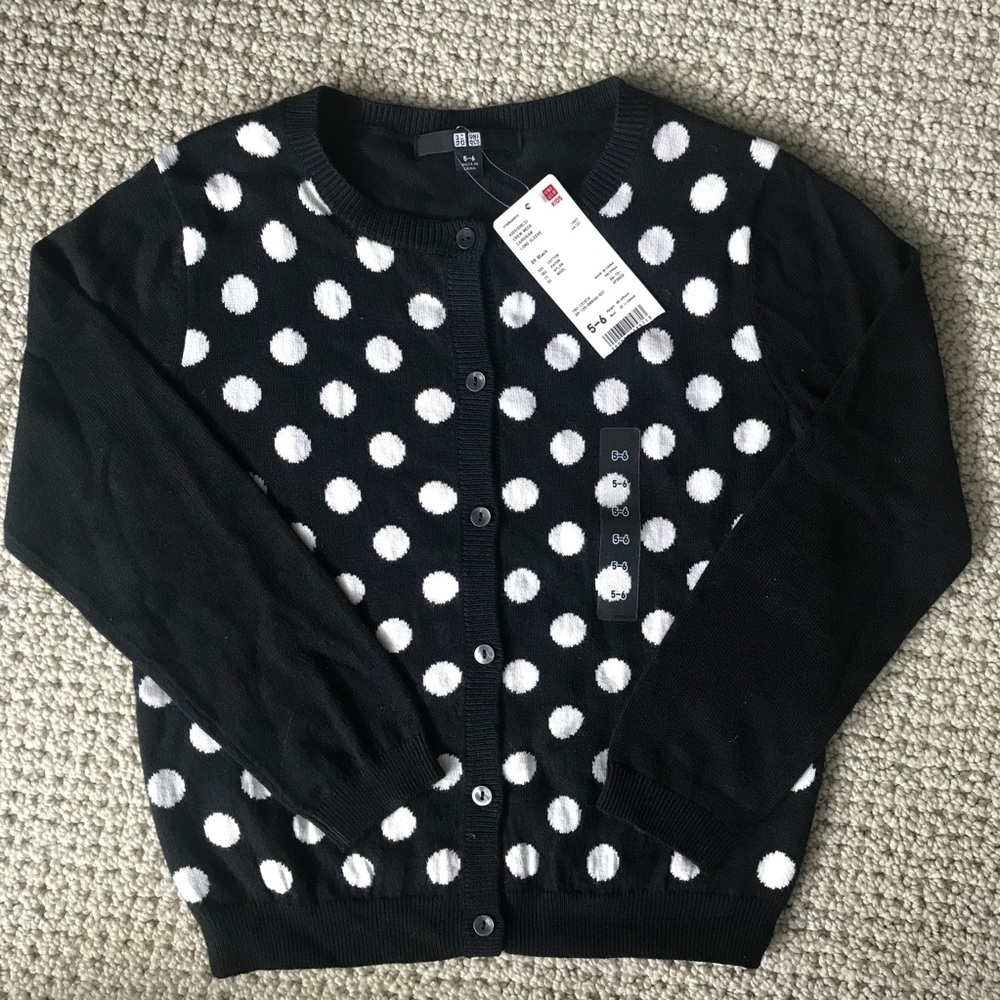 Uniqlo Polka Dot Cardigan Sweater
